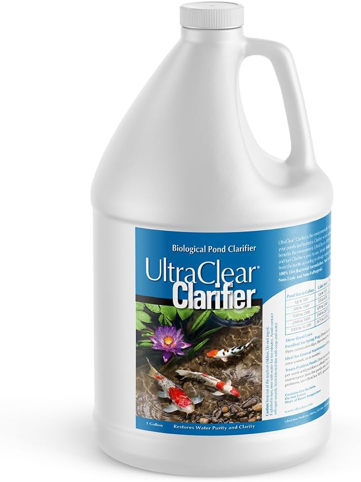 Ultraclear Clarifier (1 Gal) – Natural Pond Cleaner with Beneficial Bacteria – Improves Water Clarity & Reduces Cloudiness for Clear Pond Water – Safe for Fish, Plants & Pets - Image 1